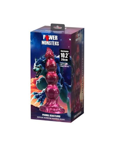POWER MONSTERS PRIMAL BEASTLORD DILDO FANTASAA ROSA TRANSLACIDO 26 CM A 5 CM