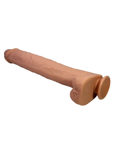 PRETTY LOVE PAT DILDO REALASTICO FLEXIBLE CON VENTOSA NATURAL 40 CM A 6 CM