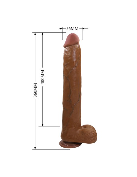 PRETTY LOVE DANY DILDO REALASTICO FLEXIBLE CON VENTOSA 36 CM A 56 CM MARRAN