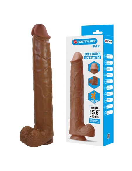 PRETTY LOVE PAT DILDO REALASTICO FLEXIBLE CON VENTOSA 40 CM A 6 CM MARRAN