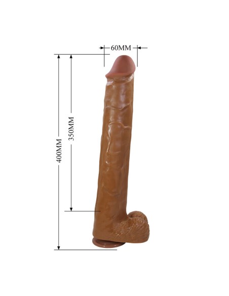 PRETTY LOVE PAT DILDO REALASTICO FLEXIBLE CON VENTOSA 40 CM A 6 CM MARRAN