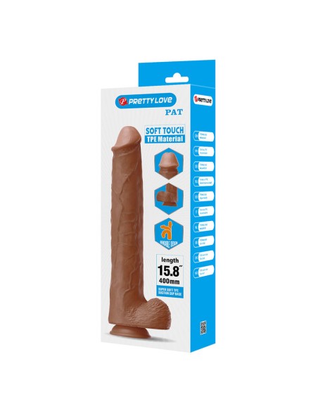 PRETTY LOVE PAT DILDO REALASTICO FLEXIBLE CON VENTOSA 40 CM A 6 CM MARRAN