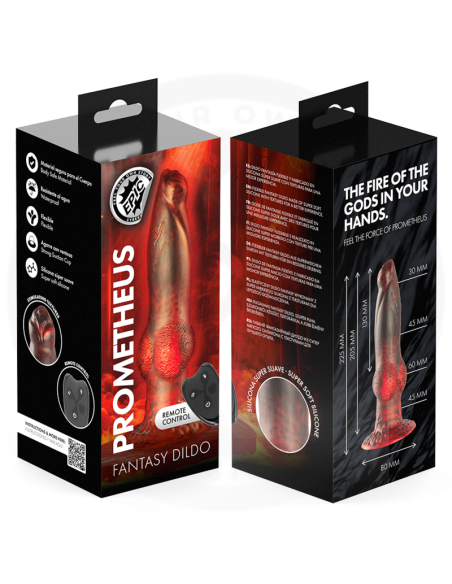EPIC PROMETHEUS DILDO TITAN EN LLAMAS RECARGABLE CONTROL REMOTO