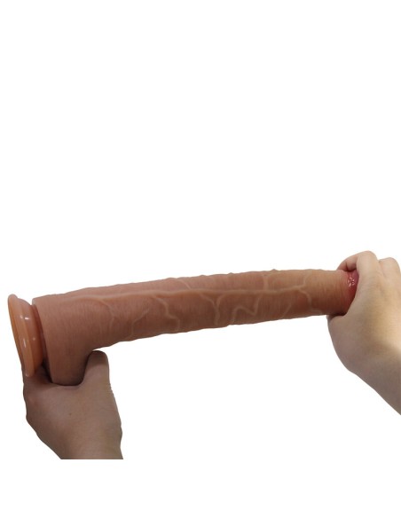 PRETTY LOVE TERIN PLUS DILDO REALASTICO CON VENTOSA 376 CM A 55 CM