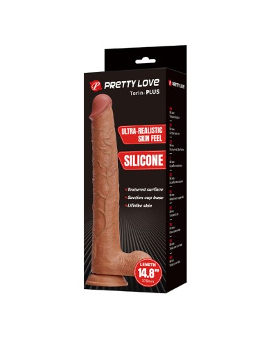 PRETTY LOVE TERIN PLUS DILDO REALASTICO CON VENTOSA 376 CM A 55 CM