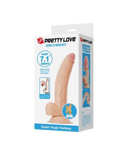 PRETTY LOVE ELLCUMENT DILDO REALASTICO FLEXIBLE 18 CM A 45 CM TPE COLOR NATURAL