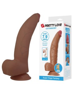 PRETTY LOVE CUTHBERT DILDO REALASTICO FLEXIBLE 20 CM A 5 CM TPE MARRAN