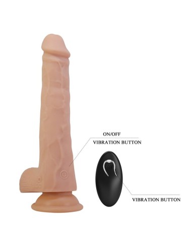 PRETTY LOVE MILES DILDO VIBRADOR CON EMPUJE Y ROTACIAN CONTROL REMOTO 235 CM A 48 CM COLOR NATURAL