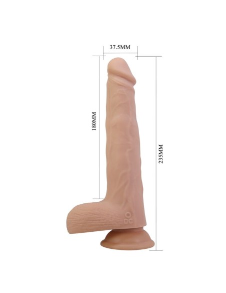PRETTY LOVE MILES DILDO VIBRADOR CON EMPUJE Y ROTACIAN CONTROL REMOTO 235 CM A 48 CM COLOR NATURAL