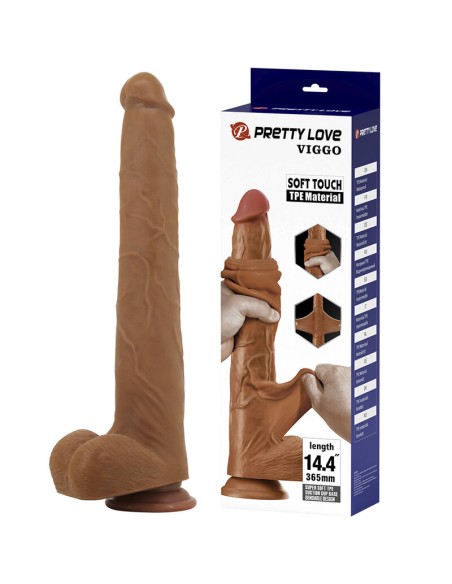 PRETTY LOVE VIGGO DILDO REALISTA TACTO SUAVE CON PIEL DESLIZANTE 365 CM MARRAN