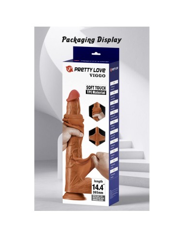 PRETTY LOVE VIGGO DILDO REALISTA TACTO SUAVE CON PIEL DESLIZANTE 365 CM MARRAN