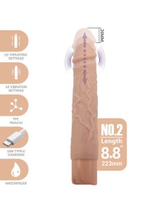 PRETTY LOVE KESSLER DILDO VIBRADOR REALISTA 10 MODOS DE VIBRACIAN Y 10 DE EMPUJE 22 CM NATURAL 2