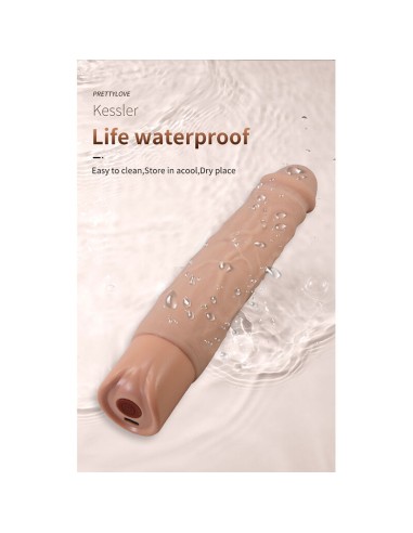 PRETTY LOVE KESSLER DILDO VIBRADOR REALISTA 10 MODOS DE VIBRACIAN Y 10 DE EMPUJE 22 CM NATURAL
