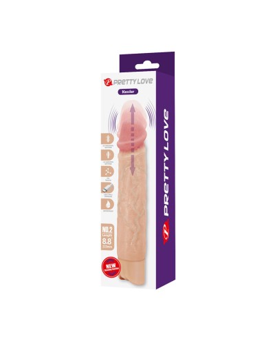 PRETTY LOVE KESSLER DILDO VIBRADOR REALISTA 10 MODOS DE VIBRACIAN Y 10 DE EMPUJE 22 CM NATURAL