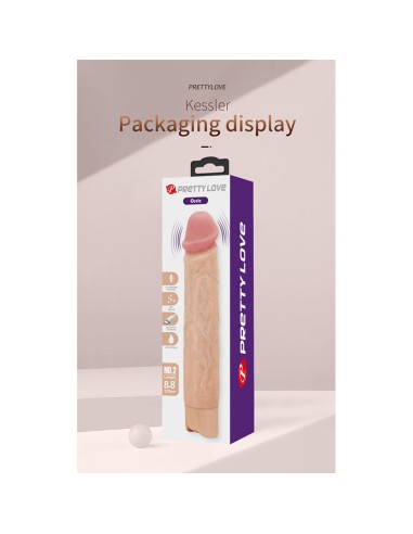 PRETTY LOVE KESSLER DILDO VIBRADOR REALISTA 10 MODOS DE VIBRACIAN Y 10 DE EMPUJE 22 CM NATURAL