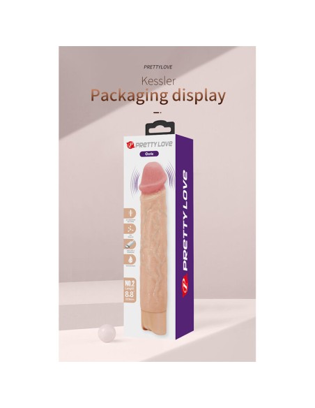 PRETTY LOVE KESSLER DILDO VIBRADOR REALISTA 10 MODOS DE VIBRACIAN Y 10 DE EMPUJE 22 CM NATURAL