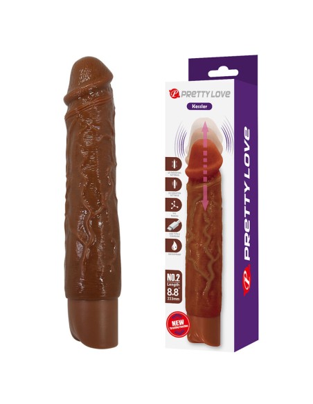 PRETTY LOVE KESSLER DILDO VIBRADOR REALISTA 10 MODOS DE VIBRACIAN Y 10 DE EMPUJE 22 CM MARRAN