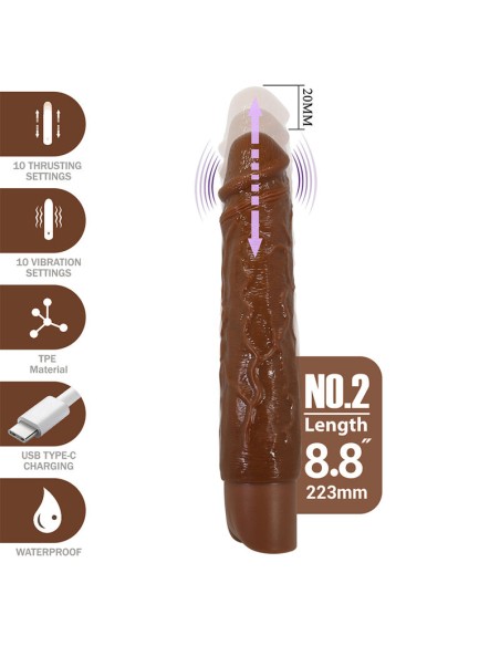 PRETTY LOVE KESSLER DILDO VIBRADOR REALISTA 10 MODOS DE VIBRACIAN Y 10 DE EMPUJE 22 CM MARRAN