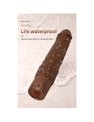 PRETTY LOVE KESSLER DILDO VIBRADOR REALISTA 10 MODOS DE VIBRACIAN Y 10 DE EMPUJE 22 CM MARRAN