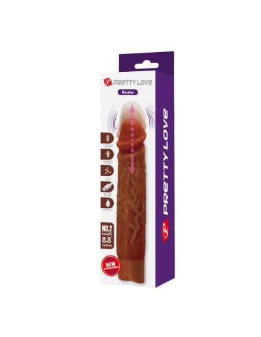 PRETTY LOVE KESSLER DILDO VIBRADOR REALISTA 10 MODOS DE VIBRACIAN Y 10 DE EMPUJE 22 CM MARRAN