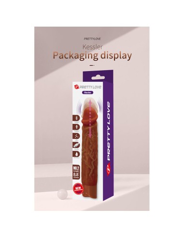 PRETTY LOVE KESSLER DILDO VIBRADOR REALISTA 10 MODOS DE VIBRACIAN Y 10 DE EMPUJE 22 CM MARRAN
