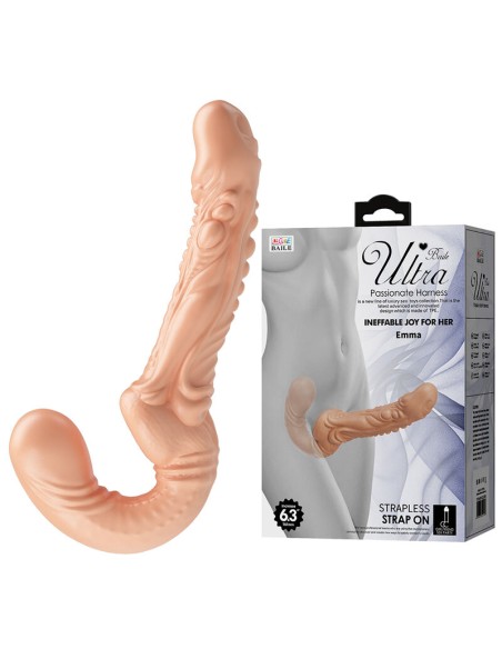 BAILE EMMA STRAP ON DOBLE PENETRACIAN TEXTURIZADO NATURAL