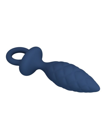 MR PLAY PLUG ANAL TEXTURIZADO CON ANILLA AZUL M