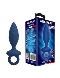 MR PLAY PLUG ANAL TEXTURIZADO CON ANILLA AZUL S