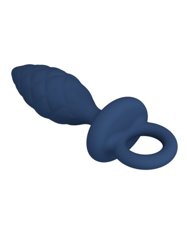 MR PLAY PLUG ANAL TEXTURIZADO CON ANILLA AZUL S