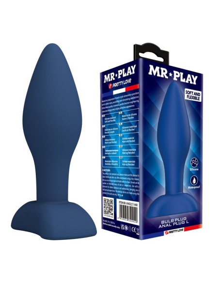 MR PLAY PLUG ANAL CANICO SILICONA AZUL L