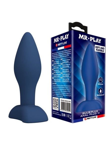MR PLAY PLUG ANAL CANICO SILICONA AZUL M
