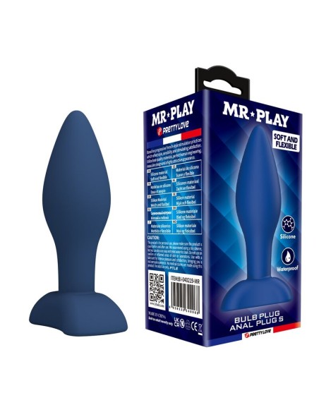 MR PLAY PLUG ANAL CANICO SILICONA AZUL S