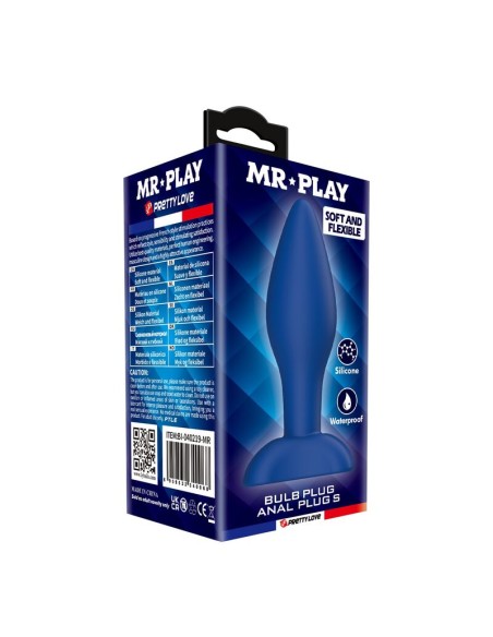 MR PLAY PLUG ANAL CANICO SILICONA AZUL S