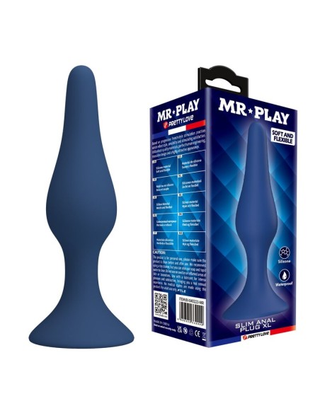 MR PLAY PLUG ANAL CANICO SILICONA AZUL XL