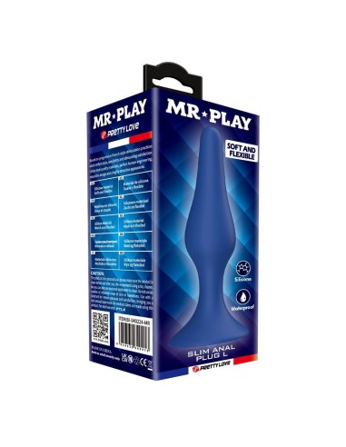 MR PLAY PLUG ANAL SLIM SILICONA AZUL L