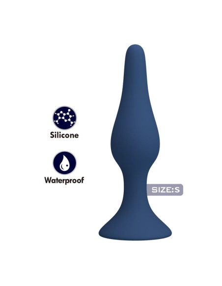MR PLAY PLUG ANAL SILICONA AZUL SLIM TALLA S