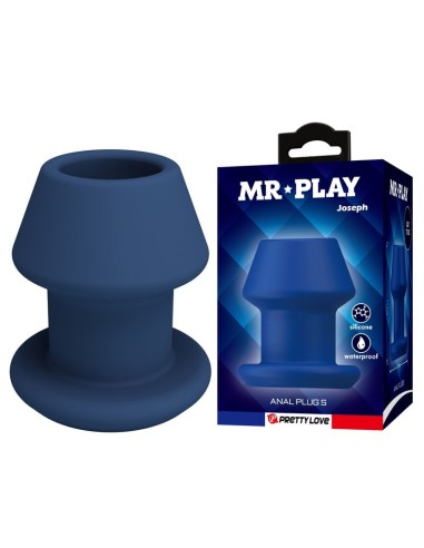 MR PLAY JACK PLUG ANAL HUECO SILICONA AZUL TALLA S