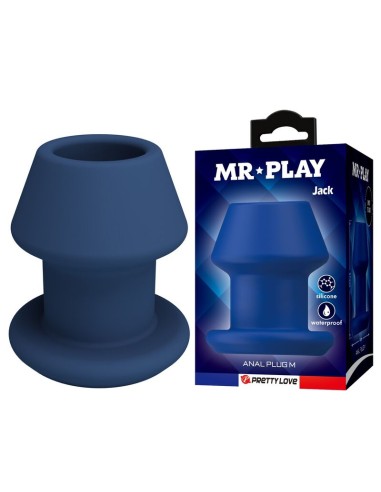 MR PLAY JACK PLUG ANAL HUECO SILICONA AZUL TALLA M