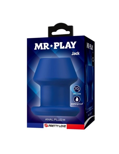 MR PLAY JACK PLUG ANAL HUECO SILICONA AZUL TALLA M