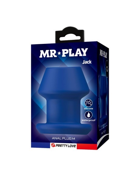 MR PLAY JACK PLUG ANAL HUECO SILICONA AZUL TALLA M