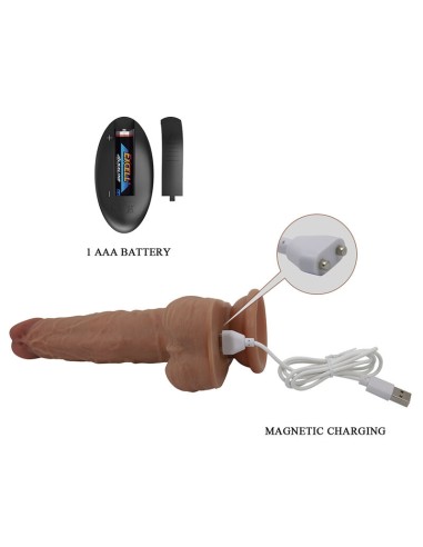 PRETTY LOVE JONATHAN VIBRADOR REALASTICO CON EMPUJE MARRAN CONTROL REMOTO