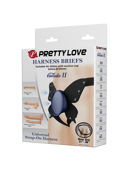 PRETTY LOVE ARNAS UNIVERSAL TIPO BRAGA PARA STRAP ON NEGRO Y AZUL