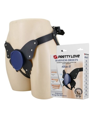 PRETTY LOVE ARNAS UNIVERSAL TIPO BRAGA PARA STRAP ON NEGRO Y AZUL
