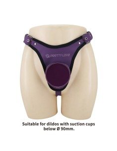 PRETTY LOVE ARNAS UNIVERSAL TIPO BRAGA PARA STRAP ON MORADO Y NEGRO