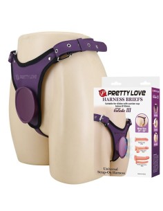 PRETTY LOVE ARNAS UNIVERSAL TIPO BRAGA PARA STRAP ON MORADO Y NEGRO 2