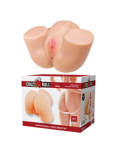 CRAZY BULL OLIVIA MASTURBADOR VAGINAL Y ANAL DOBLE CON VIBRACIAN