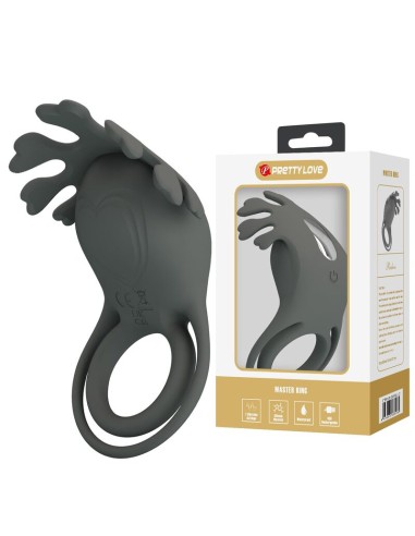 PRETTY LOVE ANILLO VIBRADOR RECARGABLE CON ESTIMULADOR