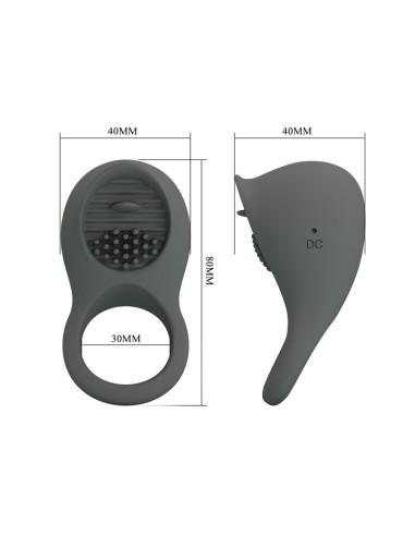 PRETTY LOVE ANILLO VIBRADOR RECARGABLE CON ESTIMULACIAN ORAL