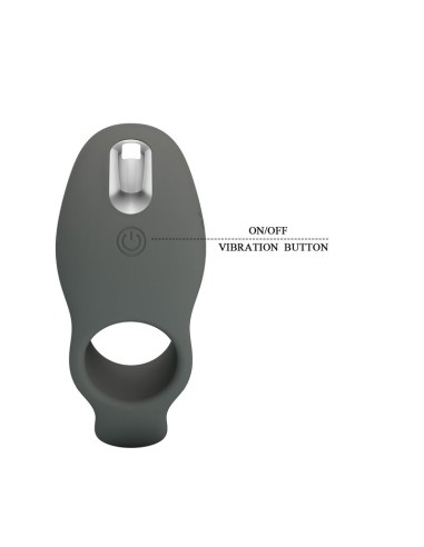 PRETTY LOVE ANILLO VIBRADOR RECARGABLE CON DOBLE ESTIMULACIAN