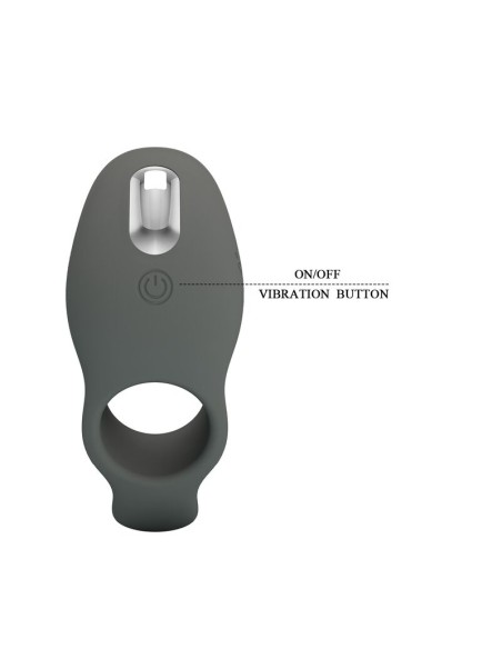PRETTY LOVE ANILLO VIBRADOR RECARGABLE CON DOBLE ESTIMULACIAN